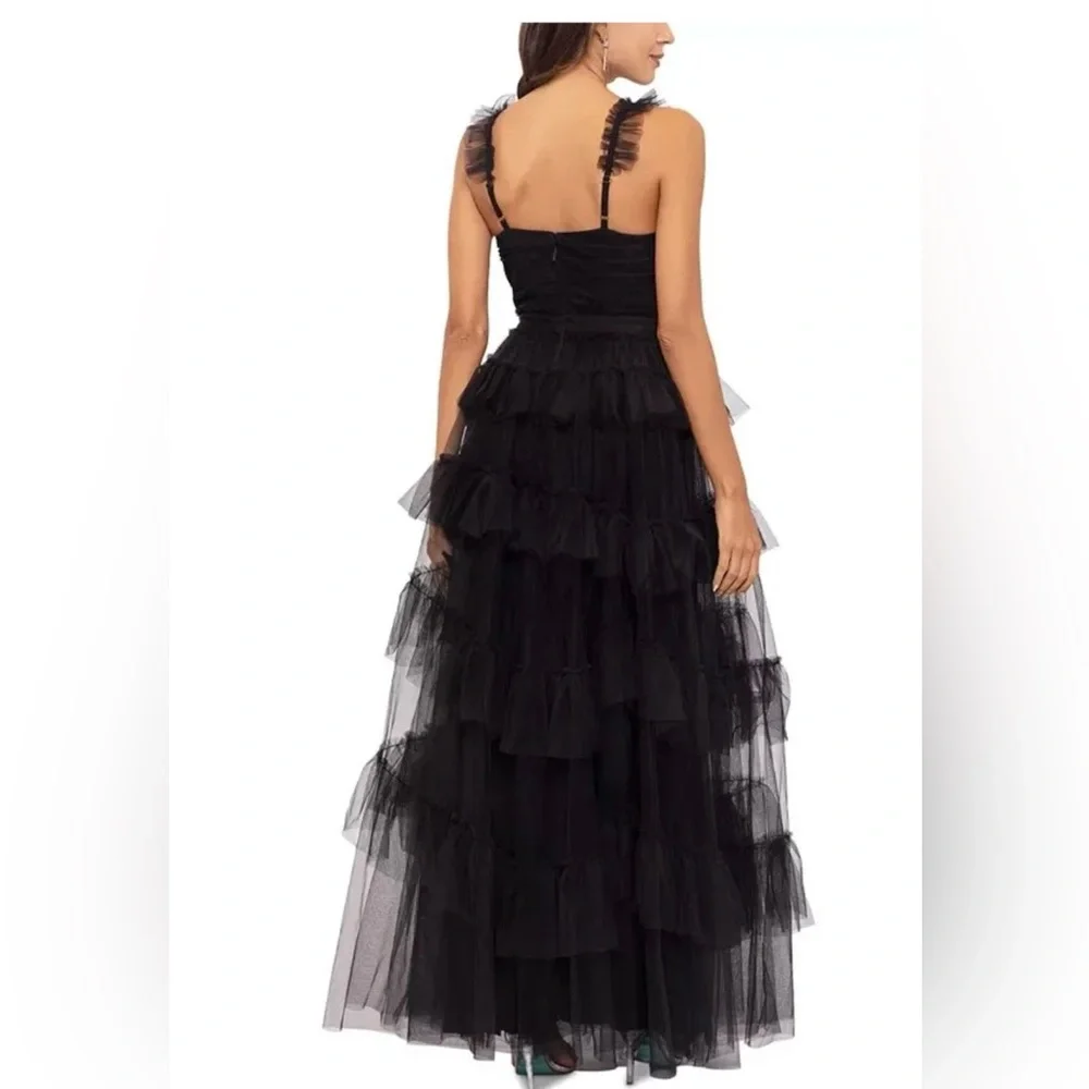 Betsy and Adam Black Layered Maxi Dress - Picture 2 of 9